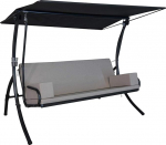 Angerer Freizeitm&ouml;bel GmbH Elegance Tolar Hollywood kiik - Saksamaal valmistatud aiakiik - kiik istumiseks, lamamiseks ja l&otilde;&otilde;gastumiseks - sisaldab voodifunktsiooni - lihtne kokkupanek (beež)