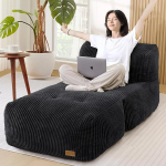 Suur beekott t&auml;iskasvanutele, 67 x 31,5 tolli, lamamistool, suur beekott, diivan, m&auml;luvahuga t&auml;idetud beekott elutuppa, magamistuppa, r&otilde;dule - ergonoomiline tugi ja