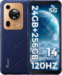 FOSSiBOT 50MP kaamera v&auml;ljas nutitelefon Android 14, 20GB+256GB/2TB v&auml;ljas mobiiltelefon ilma lepinguta, sinine | Dimensity 6300+, 24GB+256GB/1TB, 120Hz, 50MP kaamera, 7150mAh aku