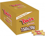 Twix Minis, &scaron;okolaaditahvlid, karamell & biskviit, piima&scaron;okolaad, lahtiselt pakitud &scaron;okolaad, 150 x 20 g, 3 kg