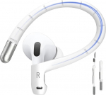 Adhiper Silikoonist k&otilde;rvaklapid AirPods Pro & Pro 2 k&otilde;rvaklappidele [Memory Titanium Alloy], pehme mugav sobivus, Anti-Lost Sport k&otilde;rvaklapid AirPods 4 k&otilde;rvaklappidele koos kaelarihmaga + puhastuspliiats (valge)