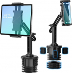 KDD Getr&auml;nkehalter Auto Tablet Halterung & Universal KFZ Becherhalter Handy Halter, Verstellbar Lang Arm ipad St&auml;nder Auto Tablethalterungen f&uuml;r 4.7-13" Tablet Handys iPad Pro Mini Air Galaxy Tab
