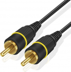 TNP RCA Audiokaabel komposiitkaabel Subwoofer S/PDIF audio digitaalne koaksiaalkaabel, kullatud, topelt varjestatud RCA - RCA mees - must, 9 m
