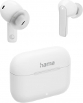 Hama Bluetooth k&otilde;rvaklapid (juhtmevabad, TWS k&otilde;rvaklapid, aktiivne m&uuml;rasummutus, k&otilde;rvaklapid koos laadimisjaamaga, ENC, k&otilde;rvaklapid, USB-C kiirlaadimine, Bluetooth k&otilde;rvaklapid, rakenduse/k&otilde;nejuhtimine, puutetundlik juhtimine) Valged