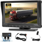 NHOPEEW 7-tolline auto tagurduskaamera komplekt koos monitoriga, 1080P veekindel laia nurgaga traktori tagurduskaamera s&uuml;steem koos radari ja parkimisabi joontega autodele, kaubikutele, veoautodele