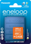 Panasonic eneloop, kasutusvalmis Ni-MH aku, AA/Mignon, 4er-Pack mit Box, verbesserte Kapazit&auml;t, 2100 Ladezyklen, hohe Leistung & geringe Selbstentladung, wiederaufladbar, plastik-free Verpackung