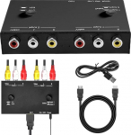 HOSPAOP RCA to Video Converter - Dual AV to Digital Video Adapter, Wii Video Adapter, 1080P 60Hz Support, 16:9/4:3 for Wii/N64/PS1/PS2/PS3/STB/Xbox/VHS/VCR/DVD jne.