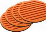 rundes Tischset, Runder Esstisch, Legierung, Silikon, W&auml;rmed&auml;mmmatte, Set, Topfunterlage, Sch&uuml;sselunterlage, Tellerunterlage, Tischset, Blau(Orange (4 tk))