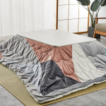 Tischset mit Vier multifunktsionaalne Heiztischen f&uuml;r den Haushalt, madal Tisch, Heizung im Winter, Tatami-Teetisch, Tisch mit Beinen aus Massivholz (Farbe: Gelb, suurus: 105 x 80 x 45 cm)