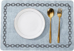 Tischsets aus Stoff mit Winddruck-Isoliermatte, skandinavische Western-Tischmatte, doppelseitige Plattenmatte (Farbe: D, suurus: 43 x 30 cm) (D 43 x 30 cm)