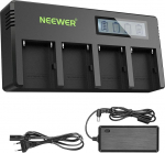NEEWER 4 Channel NP-F Battery Charger with LCD Display Compatible with Sony NP-F550 F570 F750 F770 F930 F950 F960 F970 FM50 FM500H QM71 QM91 QM71D QM91D Camcorder Li-ion Batteries