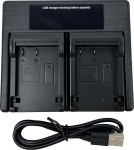 USB Dual akulaadija D-Li109 aku, D-BC109 laadija, K-R KR, K-30 K30, K-50 K50, K-70 K70, K-500 K500, K-S1 KS1, K-S2 KS2, KP, KF DSLR kaamera jaoks.