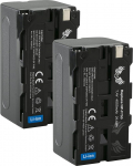 2 x SK aku Sony NP-F750 | 4000 mAh - aku NP-F550 NP-F730 NP-F960 NP-F970 NP-F980 NP-F990 // V&auml;lklambid videovalgustid v&auml;lkmonitorid
