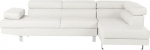 Beliani Norrea 5-kohaline nurgadiivan Faux Leather White koos Chaise Longue'ga Vasakpoolne kaasaegne