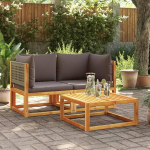 Homgoday Garden Diivan Corner Diivanid koos padjad 2 t&uuml;kki tahke akaatsia puidust aiam&ouml;&ouml;bel Outdoor Garden Bed Diivan Diivan diivan Patio m&ouml;&ouml;bel mudel 3278899