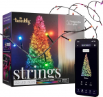 Twinkly Strings - App-gesteuerte LED-Lichterkette mit 250 RGB (16 miljonit v&auml;rvi) LED-i. 20 meetrit. Schwarzes Kabel. Intelligentne valgustusdekoratsioon sise- ja v&auml;lisalale.