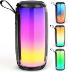 Tisco Bluetooth-k&otilde;lar kaasaskantav LED-valgusega - veekindel muusikakast Bluetooth 5.3, valju HD stereoheli, bassiv&otilde;imendus, TF-kaardi/USB/AUX tugi, sobib &otilde;ue/peole/reisile