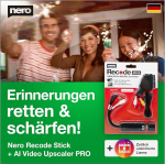 Nero - Salvesta oma m&auml;lestused | Video Grabber + Scart adapter + AI Video Upscaler Pro Unlimited | Video kvaliteedi parandamine | VHS | S-VHS | Hi8 | Super 8 | Windows 11 / 10