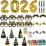 Aastavahetuse dekoratsioon 2026, aastavahetuse dekoratsioonikomplekt, Happy New Year Party Hats, Headband Glasses, Confetti Cannon, Party Blushes, New Year's Eve Party Decoration, Accessory for New Year's Eve Party, Accessory for New Year's Eve Party