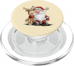 Lustiges Rentier Weihnachtsmann Cartoon Motiv Winterzeit PopSockets PopGrip f&uuml;r MagSafe