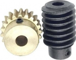CYFANG 1:10 1:20 Gearbox Turbine Wheel 6 mm Bore 1 Module 10 Teeth 20 Teeth Worm Gear 90 Degree Reversible Gear Steering Cylinder Pinion (1:20 Ratio)