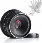 7artisans 25mm F1.8 Manual Focus Prime Fixed Lens for Olympus and Panasonic Micro Four Thirds MFT M4/3 Cameras - Black