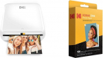 KODAK Step Printer Wireless Mobile Photo Printer with Zinc Technology (White) and 2 x 3 Premium Zinc Photo Paper (100 Sheets) Compatible with Kodak PRINTOMATIC, Kodak Smile and Step Cameras and Printers