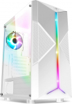 SPIRIT OF GAMER - Clone III | PC Case White RGB | &Uuml;hilduv ATX/mATX/ITX | T&uuml;hi m&auml;ngutorn karastatud klaasist k&uuml;ljepaneeliga | 2 PC ventilaatorit 120 mm, sealhulgas 1 ARGB