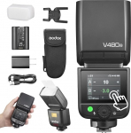 Godox V480 V480N Kamerablitz, eingebaute Lithiumbatterie, 1/8000 HSS, 2,4GX Wireless TTL, 1,7s Recycling Time, 650 Full Power Pops f&uuml;r Nikon Kamera (V480N)
