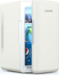 AstroAI Mini Fridge 6 Litres / 8 Cans | Cooler and Warmer | AC/DC | Small Fridge for Bedroom, Car, Drinks, Beauty, Skin Care, Travel (Beige)