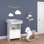 Vicco Leo Baby Changing Unit White 60 x 103 cm with Drawer