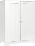 Meerveil Bathroom Cabinet Sideboard Modern with Double Doors and Adjustable Shelf MDF Painted Wood White 60 x 30 x 80 cm (W x D x H)