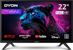 DYON Movie Smart 22 VX - 22-tolline (55 cm) Full HD Smart TV kolmekordse HD-tuuneriga (DVB-C/-S2/-T2), App Store, Netflix, Prime Video, YouTube, DAZN, Disney+, Waipu.tv, hotellirežiimiga.