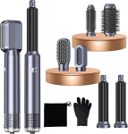 Airbrush Hair Styler Pro Air Styler 6 in 1 juuksur, 1000 W &uuml;mmargune harja f&ouml;&ouml;n, soe &otilde;huhari, f&ouml;&ouml;n, &otilde;hu lokirull, juuksur, Airstyler Airstyler juuste stiiliseadmed k&otilde;ikidele juukset&uuml;&uuml;pidele