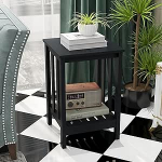 TaoHFE Must k&uuml;ljelaud elutuppa, kaasaegne elutoa statiiv, rustikaalne k&uuml;ljelaud, &otilde;huke ruudukujuline kohvipoolne k&uuml;ljelaud avatud hoiuriiuliga, puidust &ouml;&ouml;kapilaud