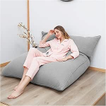 Kaminatool, pehme lamamistool Lazy Floor Diivan Aktsentne Bean Bag Diivan elutoa nurgas tool magamistoas Salong kontor kate 130 x 160 cm helehall
