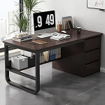 Moderner Computertisch mit 3 Schubladen, stabiler Gaming-Schreibtisch, lihtsam Arbeits- und Arbeitstisch f&uuml;r Home Office und Studenten - Stilvolles, funktionales und platzsparendes Design