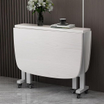 Kaasaegne laiendatud s&ouml;&ouml;gilaud liblikate lehe ja rulluvate ratastega, ruumi s&auml;&auml;stev Teardrop Leaf Design v&auml;ikesesse s&ouml;&ouml;gituppa, stiilne puitm&ouml;&ouml;bel kompaktsetesse ruumidesse