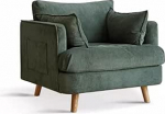 Couch f&uuml;r Wohnzimmer, Retro-Kleinsofa, Heim-Freizeitsofa, Wohnzimmer-Einzelsofa, mit Schwammf&uuml;llung, modernes Sofa, Farbe: V&auml;rvi: Gr&uuml;n, Gelb, Grau. Kleines Diivan