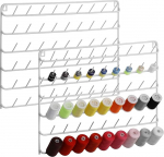 YBING komplekt 2 54 pooliga &otilde;mblusniidi hoidja, niidihoidja organiseerija, metallist alus riputamiseks tikkimiseks, viltimiseks, &otilde;mblemiseks (valge) 54-Spool &otilde;mblusniidihoidja organiseerija