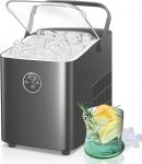 FOHERE J&auml;&auml;kuubikute tegija 14 kg 24 tundi, 8 j&auml;&auml;kuubikut 6 minutiga, 2 suurusega j&auml;&auml;kuubikut, isepuhastuv j&auml;&auml;kuubikute tegija k&auml;epidemega, j&auml;&auml;kauss ja korv, j&auml;&auml;masin peole, kontorisse, matkaautosse.