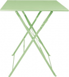Bolero Square Pavement Style Folding Table Steel Light Green 600mm