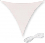 Relaxdays kolmnurkne p&auml;ikesepurje, 2 x 2 x 2 m, HDPE kangas, UV-stabiliseeritud, kumer, aiakangas koos pingutusk&ouml;itega, valge