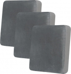 hyha Velvet Stretch Couch Cushion Covers, Thick Cushion Slipcover for Chair Loveseat Sofa Cushion, Furniture Protector Sofa Seat Cushion Sofa Cover with Elastic Bottom (3 Packs, Grey)