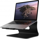 Bestand alumiiniumist aluse s&uuml;learvutile ja MacBooki lauaarvutile Apple MacBookile ja k&otilde;igile s&uuml;learvutitele (patenteeritud) (must)