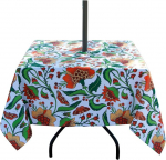 EHouseHome ruudukujuline laudlina siseruumide jaoks v&auml;ljas koos vihmavarju augu ja t&otilde;mblukuga, veekindlad patio laudlinad t&otilde;mblukuga, kevad/suvi, tagahoovi laudlinad