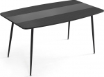 Mondeer Dining Table 150 x 85 cm, Dining Room Tables for 4-6 People, Modern Kitchen Table for Dining Room, Kitchen, Living Room, Black