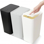 JOTOM 3 mini vannitoa pr&uuml;gikasti koos pop-up kaanega, 10 L kaasaegne pr&uuml;gikast, pr&uuml;gikast, pr&uuml;gikast, pr&uuml;gikast, mis sobib elutuppa, magamistuppa, k&ouml;&ouml;ki, WC-sse, kontorisse (must, beež, hall)