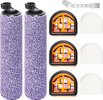 Tarvikud varuosad Shark HydroVac XL 3 in 1 WD101 WD100 WD101C, HydroVac Cordless Pro XL WD201 WD200 WD210 AW201 WD200C WD201C WD201C m&auml;rg- ja kuivtolmuimeja jaoks, 2 harja rulli + 3 filtrit.