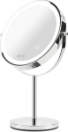 Girmi BE02 LED-valgusega jumestuspeegel, 1x/3x suurendaja, 3 v&auml;rvi valgustatud, laetav topeltpeegliga, 360&deg; p&ouml;&ouml;ratav ja puutetundlik nupp, Chrome